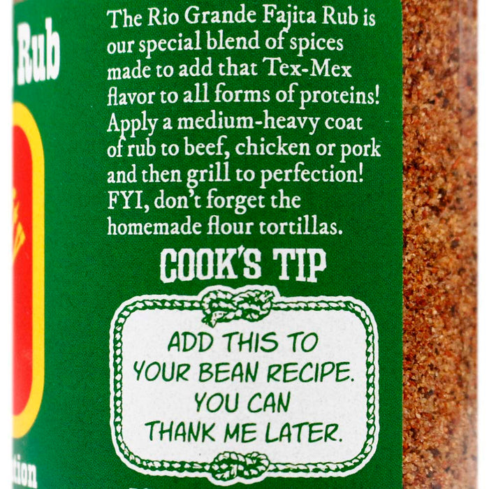 Pancho & Lefty Rio Grande Fajita Rub Original 12 Oz Bottle All Purpose 91433