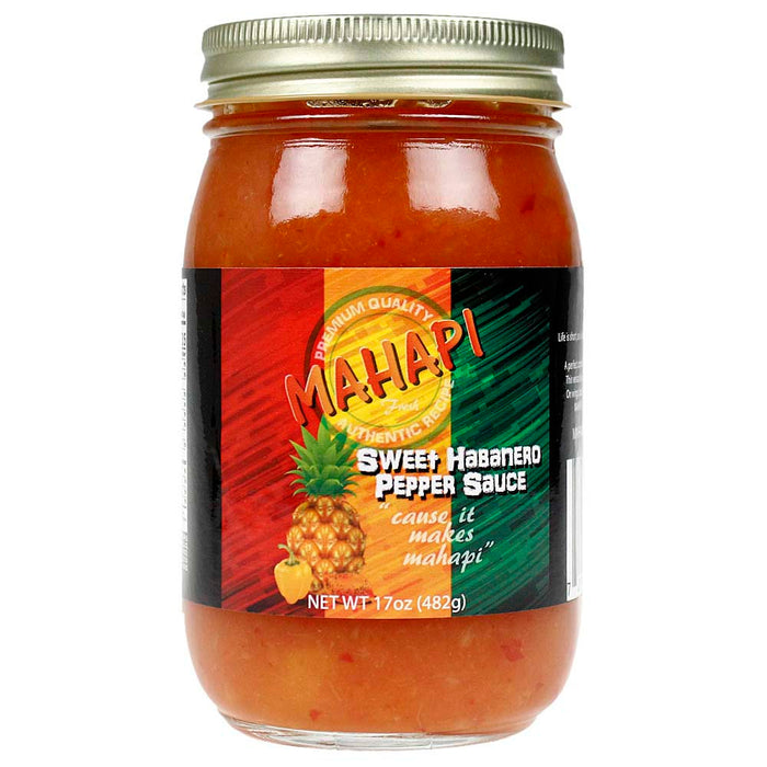 MAHAPI Sweet Habanero Pepper Sauce 17 Oz Jar Sweet and Heat 95436-MAHAPI