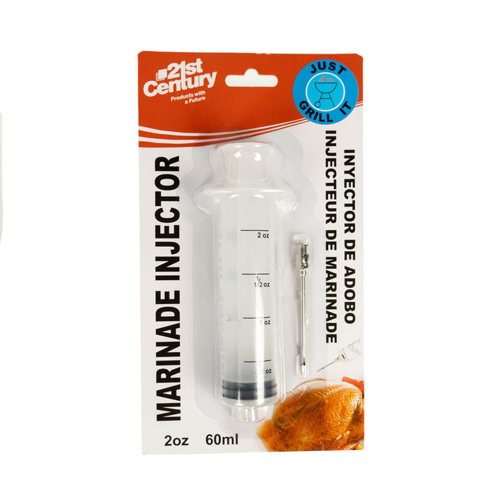 Marinade Meat Injector Syringe With Screw on Needle 2 oz  21st Century