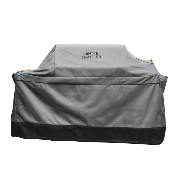 Traeger Ironwood XL All-Weather Full Length 600D Polyester Grill Cover Gray