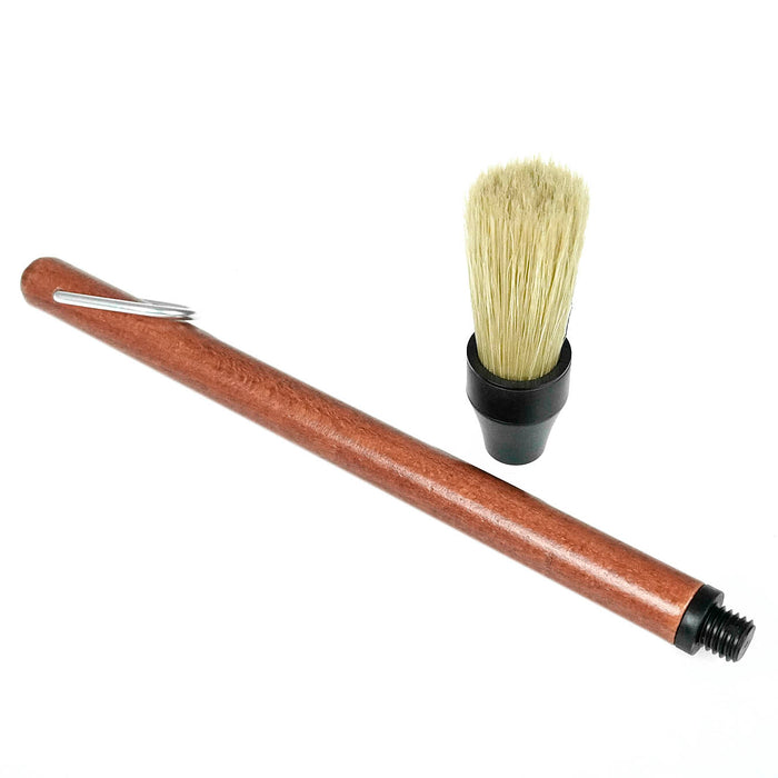 BBQ Round Basting Brush Natural Bristle Brush with 10-1/4 " Rosewood Handle