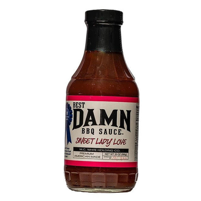 Best Damn BBQ Sauce Sweet Lady Love Sauce 20 Oz Bottle Award Winning