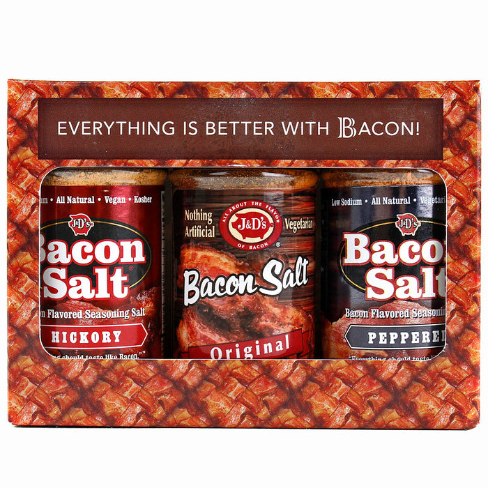 J&D's Gift Set Hickory Peppered Original Natural Bacon Flavored Seasoning Rub