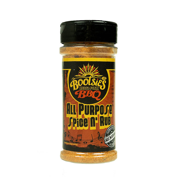 All Purpose Spice N Rub Seasoning Bootsies Delta Funk BBQ 8.4 Ounces No MSG