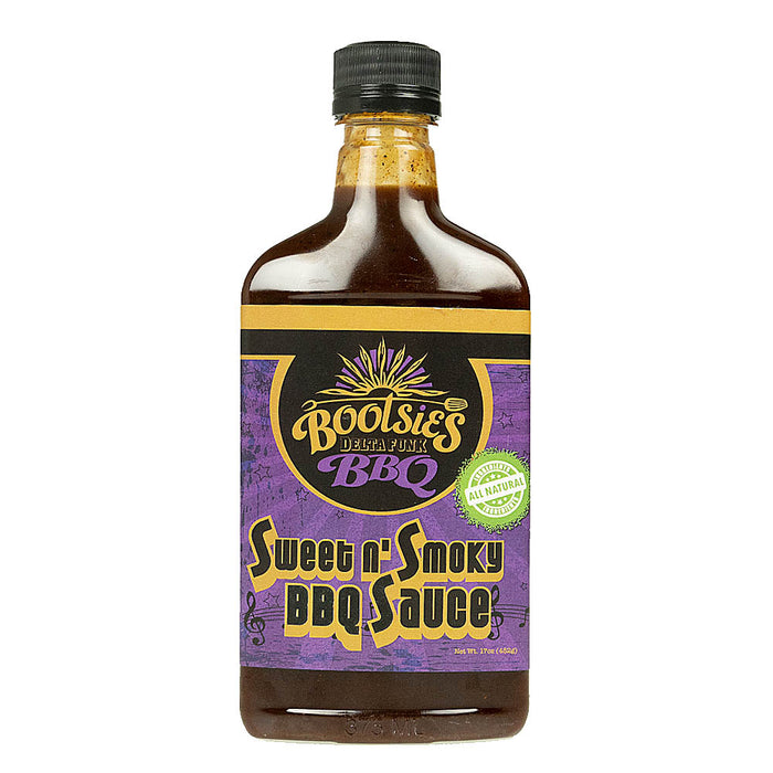 Bootsies Delta Funk BBQ Sweet N Smoky BBQ Sauce Gluten Free No MSG 17 Ounces