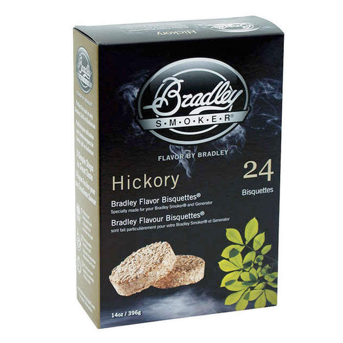 Bradley Smoker 24 Pack Hickory Flavor Smoke Bisquettes Premium Hardwood Chips