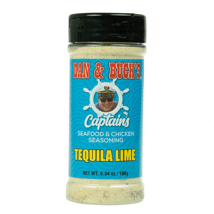 Dan & Buck's Tequila Lime Seasoning Seafood & Chicken Rub Garlic Onion Salt 6 oz