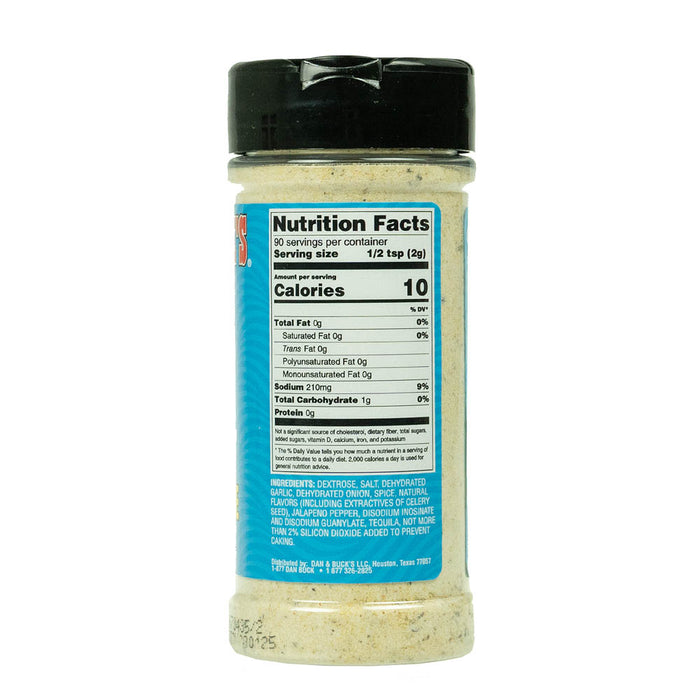 Dan & Buck's Tequila Lime Seasoning Seafood & Chicken Rub Garlic Onion Salt 6 oz