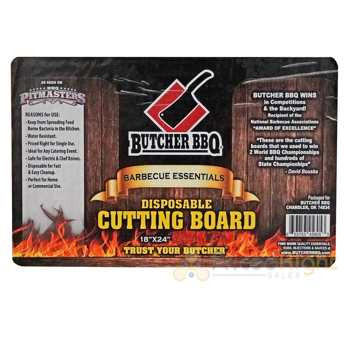 Butcher BBQ 18 " x 24 " Disposable Cutting Board Fast & Easy Cleanup 30 Pack