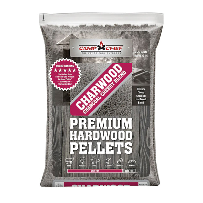 Camp Chef Charwood Charcoal Cherry Blend Pellets 20 Lb Bag All Natural PLCCY