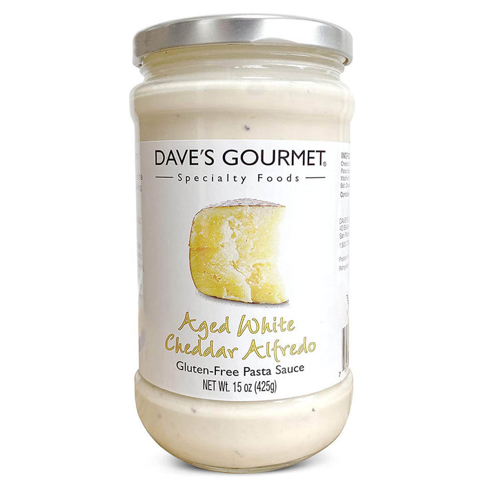 Daves Gourmet Organic Aged White Cheddar Alfredo Pasta Sauce 15 Oz DAALF-6