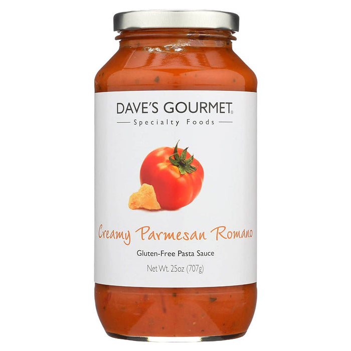 Daves Gourmet Foods Creamy Parmesan Romano Pasta Sauce 25 Oz Bottle DACPR-6