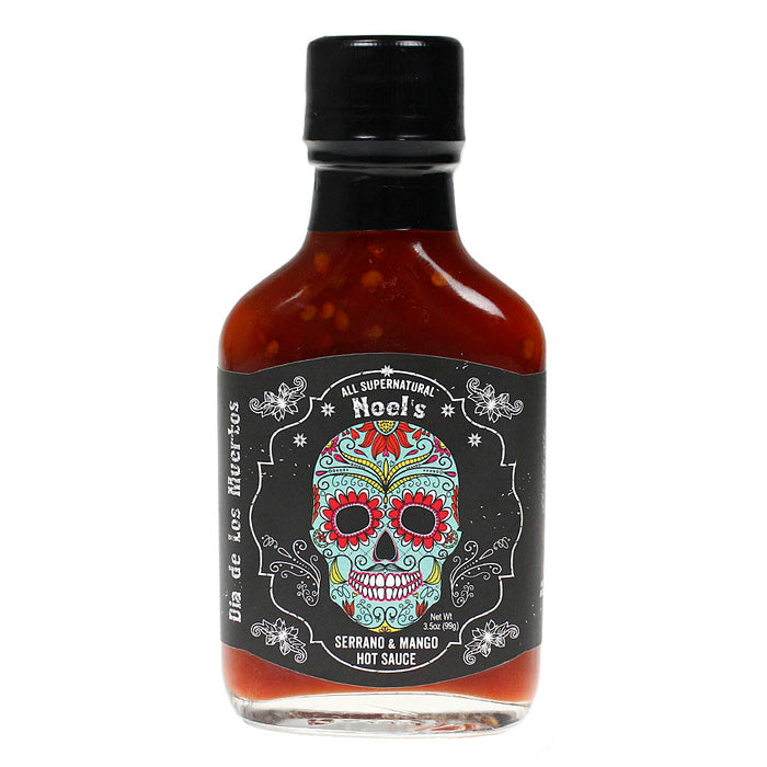 Noel's Dia De Los Muertos Hot Sauce Medium Red Serranos Ripe Sweet Mango 3.5 oz