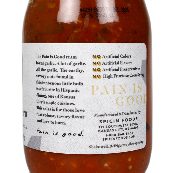 Pain is Good Batch 37 Habanero Garlic Salsa Small Batches Big Flavors 15.5 oz