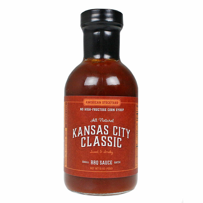 American Stockyard All Natural Kansas City Classic BBQ Sauce Gluten Free 15 oz.