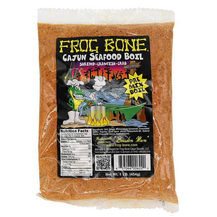 Frog Bone Cajun Seafood Boil Spice Mix 1 lb Bag Shrimp Crawfish Crab FB-00622