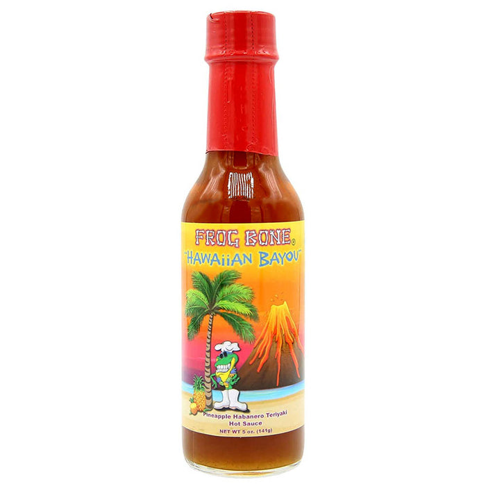 Frog Bone Hawaiian Bayou Pineapple Habanero Teriyaki Hot Sauce 5 Oz FB-00625