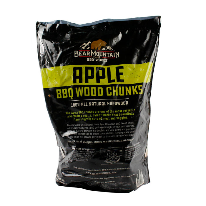 Bear Mountain BBQ Apple 100% All Natural Hardwood Chunks Mild Sweet Smoky Flavor