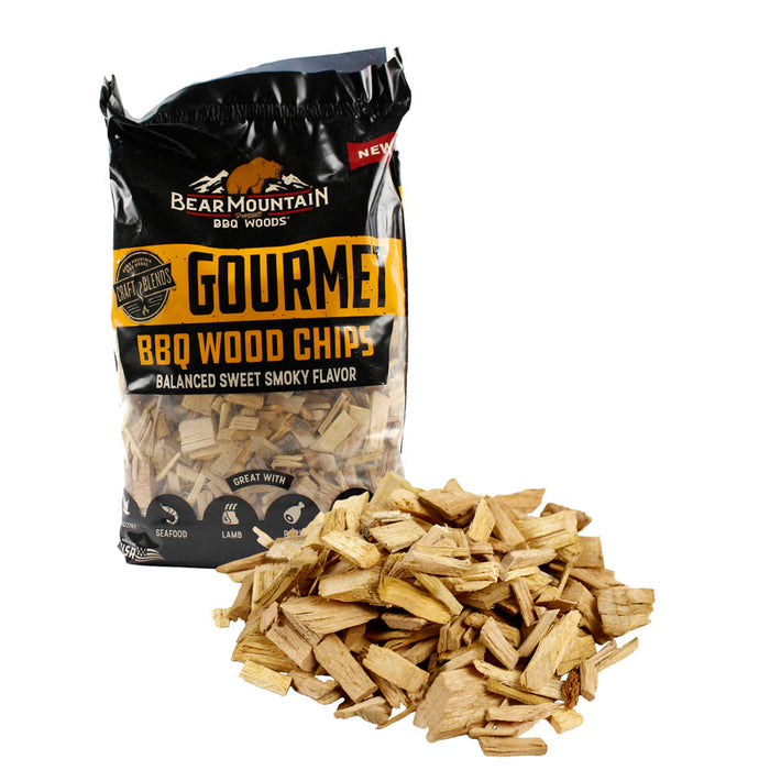 Bear Mountain BBQ Gourmet Natural Hardwood Chips Balanced Sweet Smoky Flavor