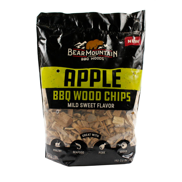 Bear Mountain BBQ Apple 100% All Natural Hardwood Chips Mild Sweet Smoky Flavor