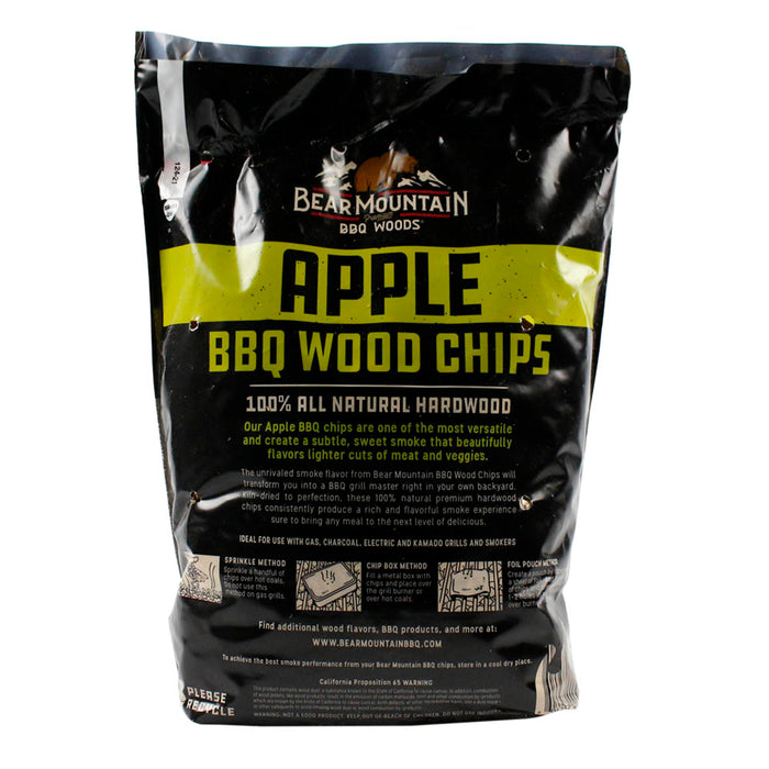 Bear Mountain BBQ Apple 100% All Natural Hardwood Chips Mild Sweet Smoky Flavor