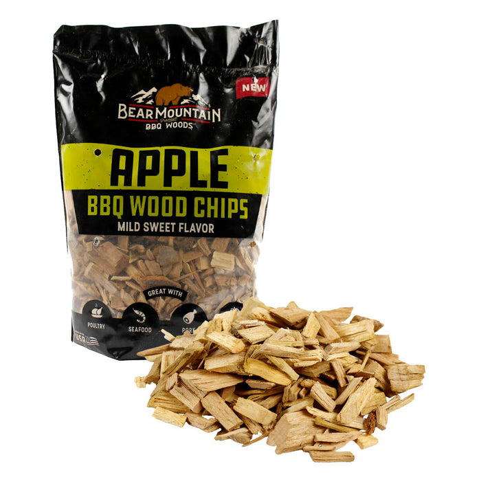 Bear Mountain BBQ Apple 100% All Natural Hardwood Chips Mild Sweet Smoky Flavor