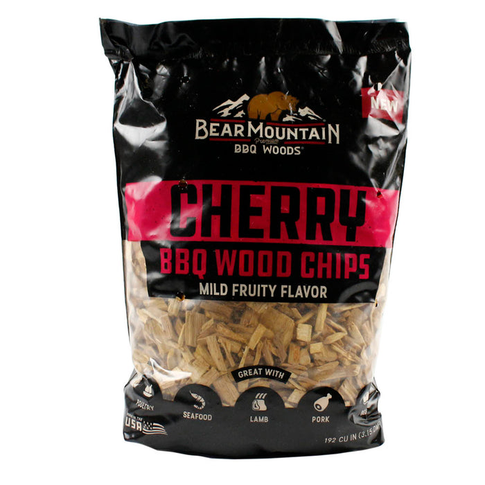 Bear Mountain BBQ Cherry All Natural Hardwood Chips Mild Fruity Smoky Flavor