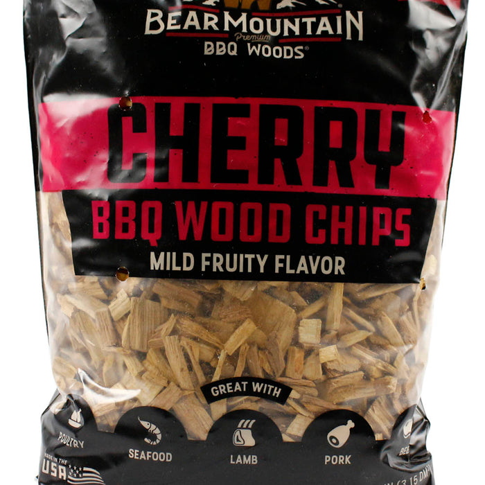 Bear Mountain BBQ Cherry All Natural Hardwood Chips Mild Fruity Smoky Flavor