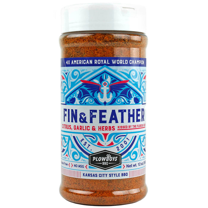 Plowboys BBQ Fin and Feather Seafood & Poultry Rub 12 oz Award Winning Recipe