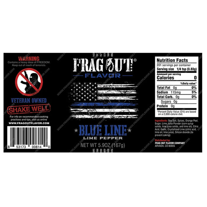 Frag Out Flavor Blue Line Lime Pepper Chicken Seafood Mild Heat 5.9 Oz Bottle