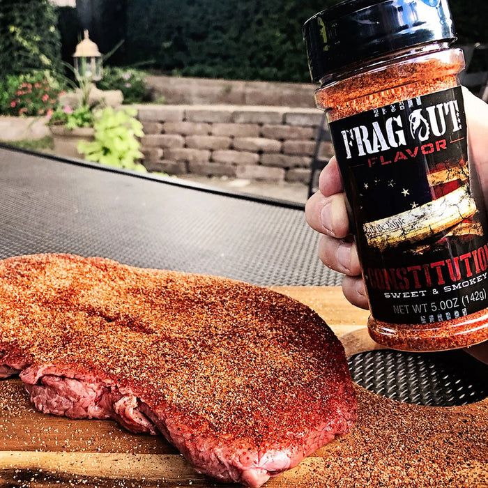 Frag Out Flavor Constitution Sweet and Smokey Seasoning Rub Blend 5.9 Oz Bottle