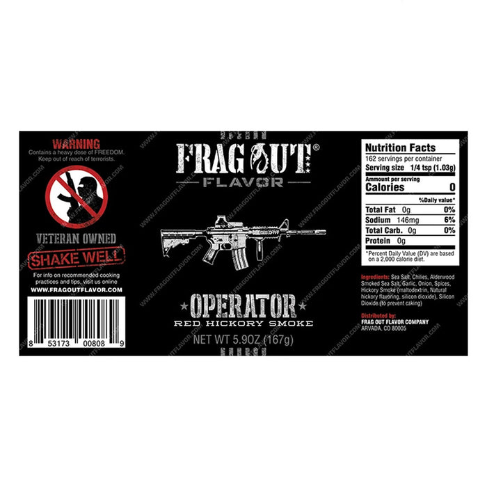 Frag Out Flavor Operator Red Hickory Smoke Seasoning 5.9 oz Bottle