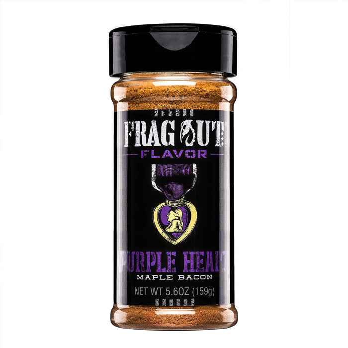 Frag Out Flavor Purple Heart Maple Bacon Seasoning and Rub 5.6 Oz Bottle