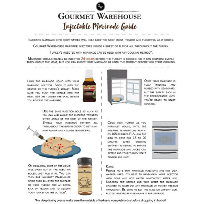 Gourmet Warehouse Orleans Cajun Injectable Marinade 16 Oz Bottle GW-OC-ING