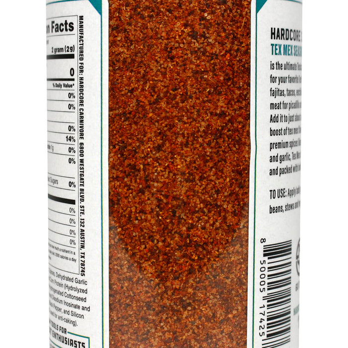 Hardcore Carnivore Tex Mex Taco & Fajita Seasoning No-MSG Gluten Free 10.75oz