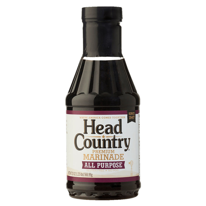 Head Country Premium All Purpose Marinade Gluten Free NO MSG 20 oz. Bottle