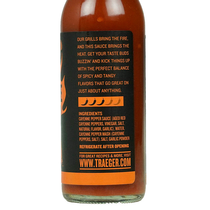 Traeger's Original Cayenne Pepper And Garlic Hot Sauce Spicy And Tangy 9 oz.