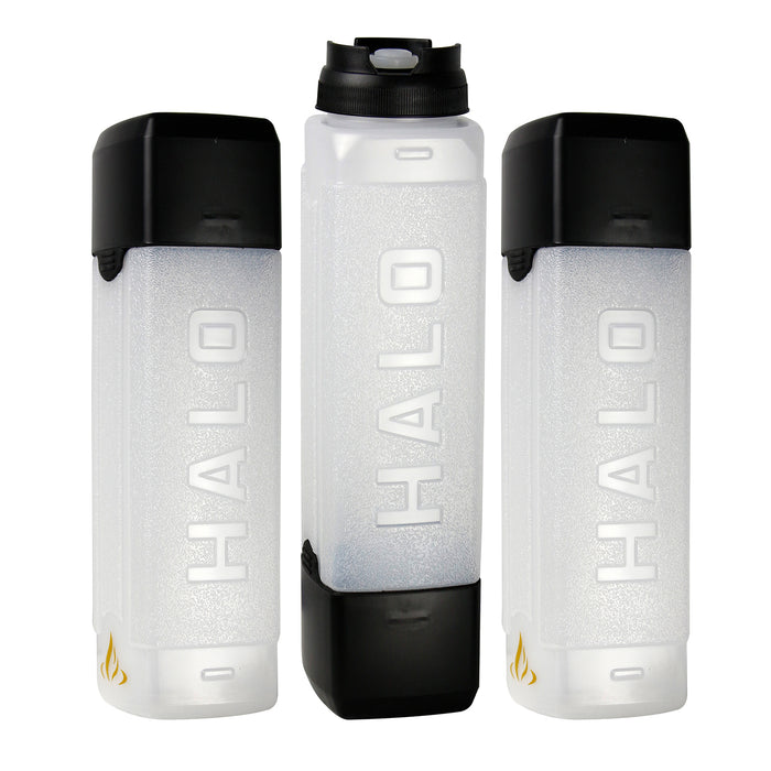 Halo Elite 27oz Squeeze Bottles 3-Piece Accessory Kit Non Drip Valves With Caps