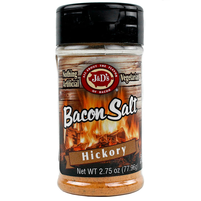 J&D's Hickory Bacon Salt 2.75oz All Natural Bacon Flavored Seasoning Spice Rub