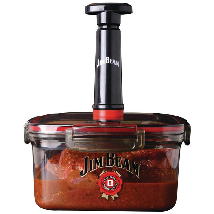 Jim Beam Vacuum Pump Sealed Marinade Box for Grilling and BBQ BPA Free JB0144