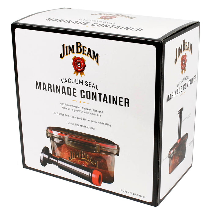 Jim Beam Vacuum Pump Sealed Marinade Box for Grilling and BBQ BPA Free JB0144