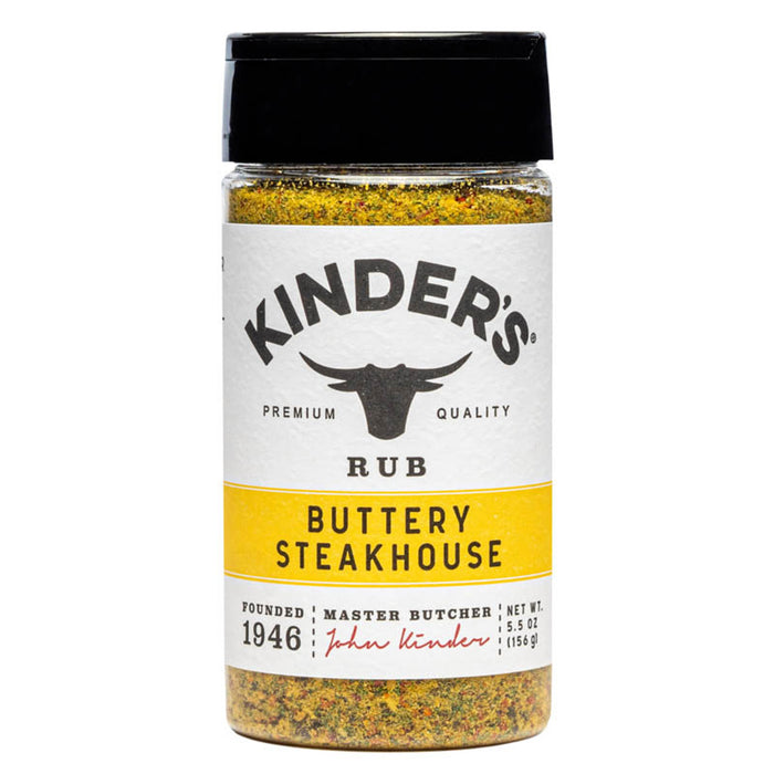 Kinder's Buttery Steakhouse Rub All Purpose Seasoning Beef Chicken 5.5 Oz Bottle