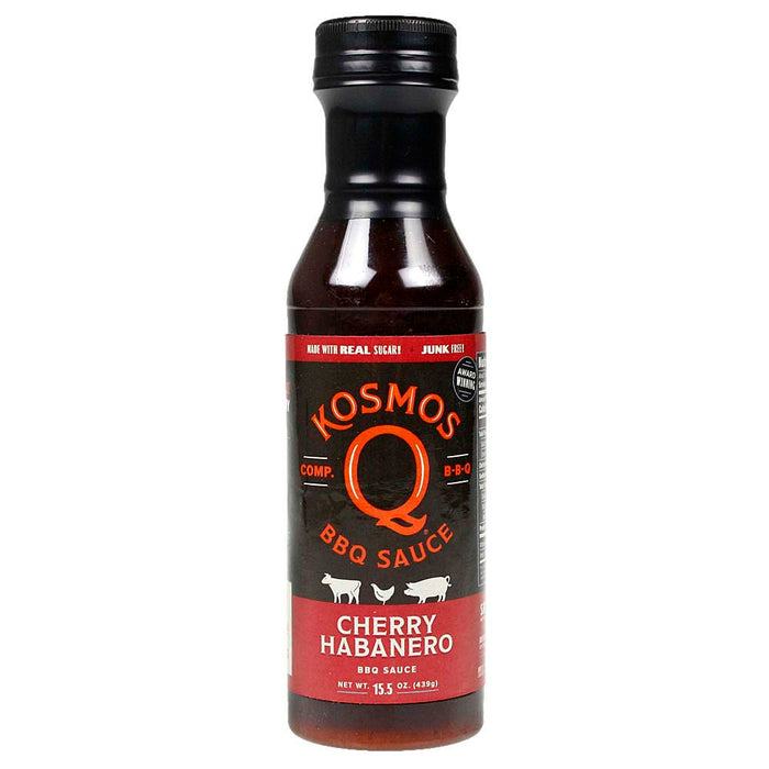 Kosmos Q Cherry Habanero BBQ Sauce 15.5 Oz Bottle KOS-CHRRY-HAB