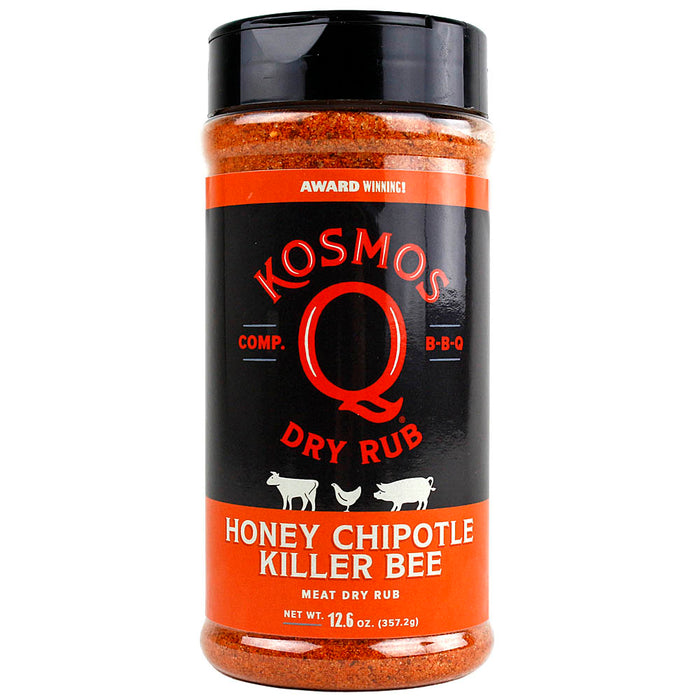 Kosmos Q 12.6 oz Honey Chipotle Killer Bee Competition Rated BBQ Meat Dry Rub