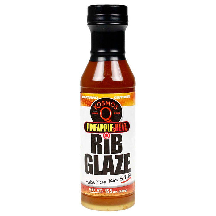 Kosmos Q Pineapple Heat Rib Glaze BBQ Sauce 15.5 Oz Bottle KOS-PAH