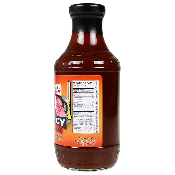 Volcanic Peppers Spicy BBQ Sauce 16 Oz Bottle Sweet Smokey Spicy LAVASBB