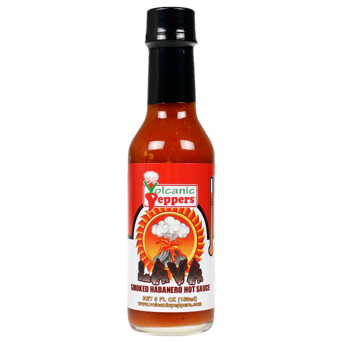 Volcanic Peppers Lava Smoked Habanero Hot Sauce 5 Oz Bottle Smokey Heat LAVAVD2S