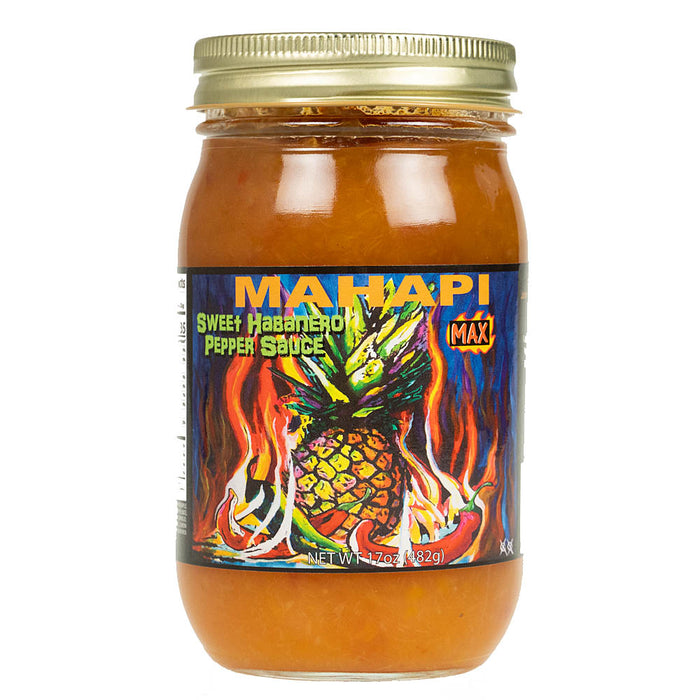 Sweet Habanero Pepper Sauce Sweet Heat Authentic Recipe 17 Oz Jar Max Mahapi