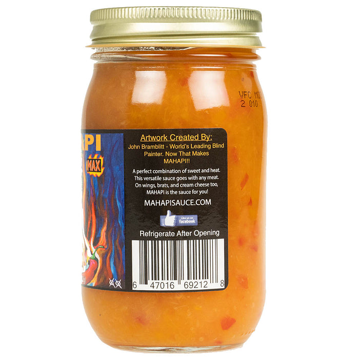 Sweet Habanero Pepper Sauce Sweet Heat Authentic Recipe 17 Oz Jar Max Mahapi