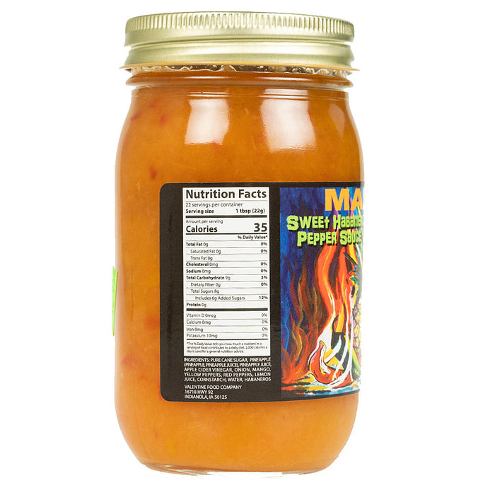 Sweet Habanero Pepper Sauce Sweet Heat Authentic Recipe 17 Oz Jar Max Mahapi